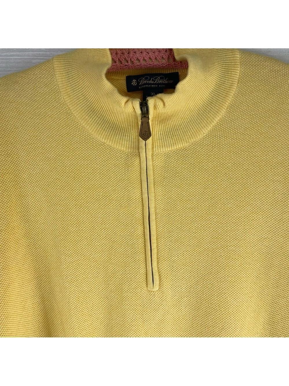 Brooks Brothers Silk Cashmere Blend 1/4 Zip Pullover Knit Shirt - Picture 2 of 4